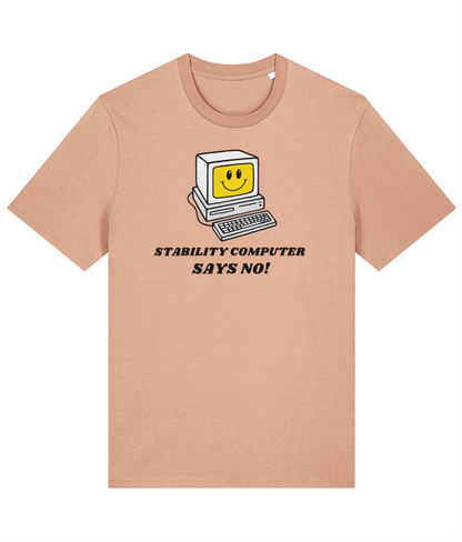 Organic cotton unisex t-shirt (Stability computer says no!) Great Harbour Gifts