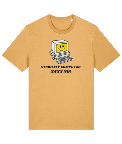 Organic cotton unisex t-shirt (Stability computer says no!) Great Harbour Gifts