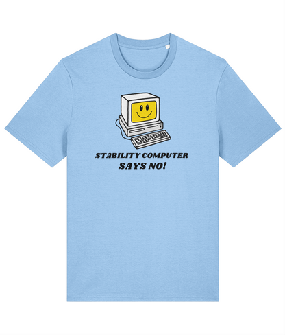 Organic cotton unisex t-shirt (Stability computer says no!) Great Harbour Gifts
