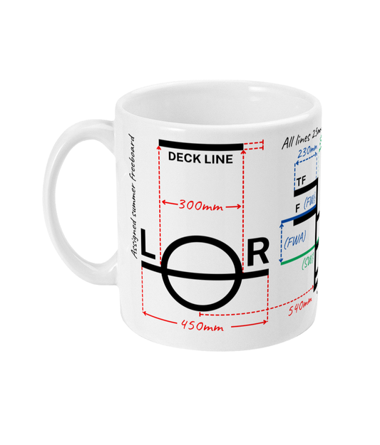 Plimsol line mug, Lloyds register (LR) Great Harbour Gifts
