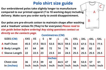 Organic cotton unisex polo shirt (Embroidered red duster)