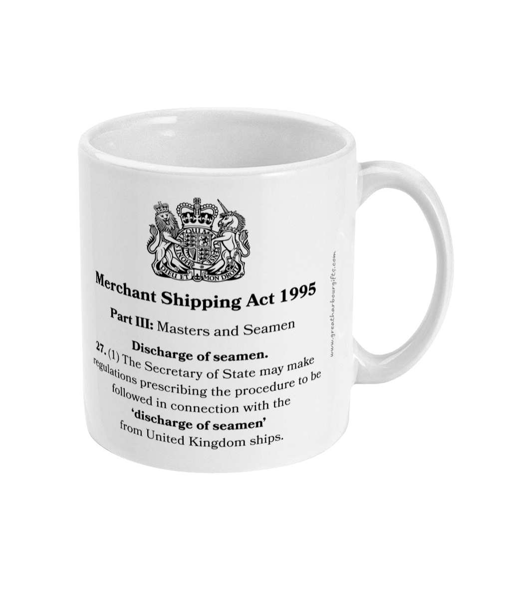 Merchant Shipping Act 1995 mug (Discharge of seamen)