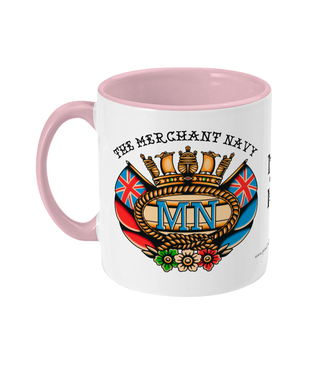 Sailor tattoo mug, British Merchant Navy badge Great Harbour Gifts