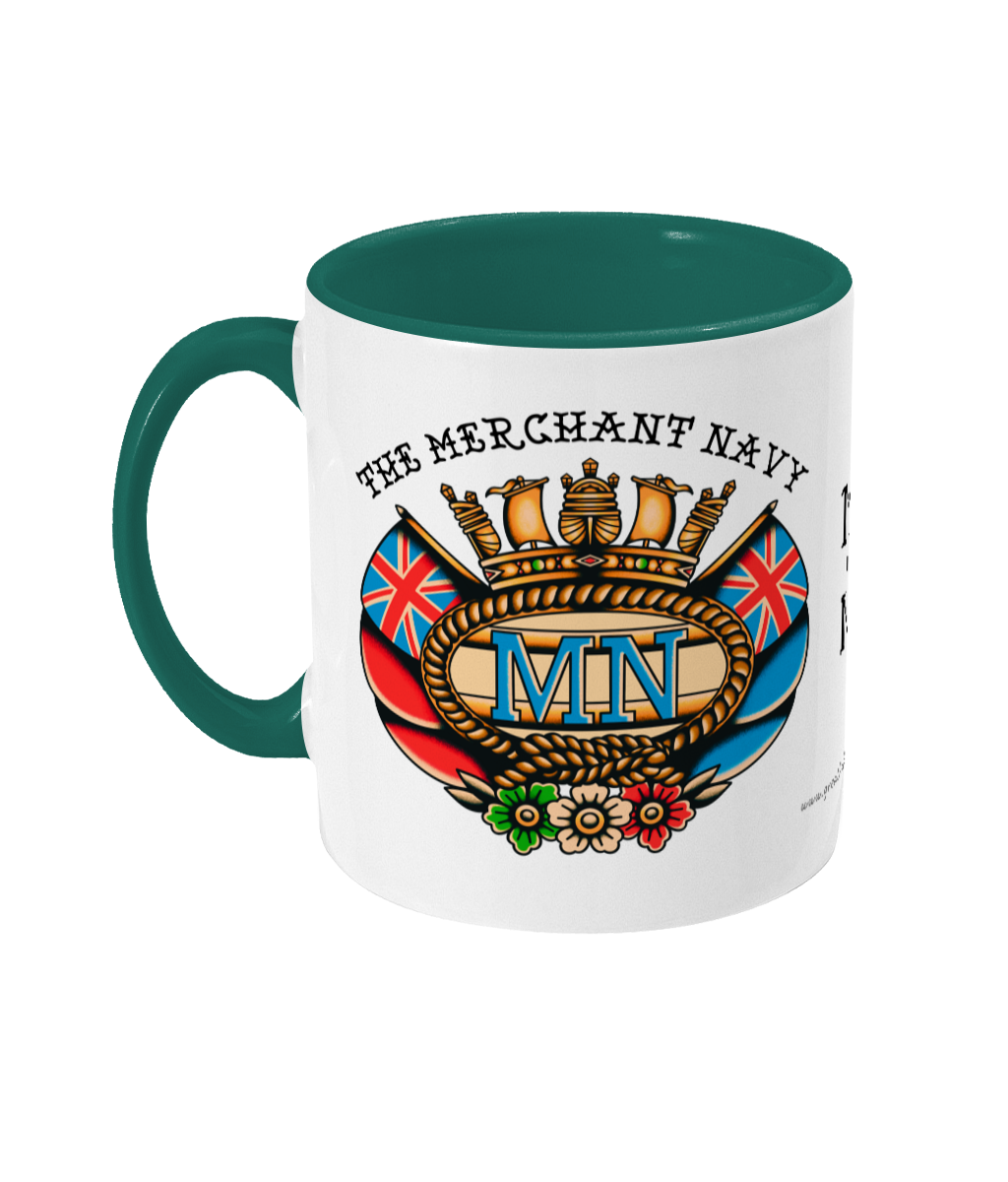 Sailor tattoo mug, British Merchant Navy badge Great Harbour Gifts