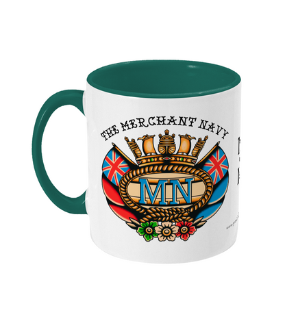 Sailor tattoo mug, British Merchant Navy badge Great Harbour Gifts