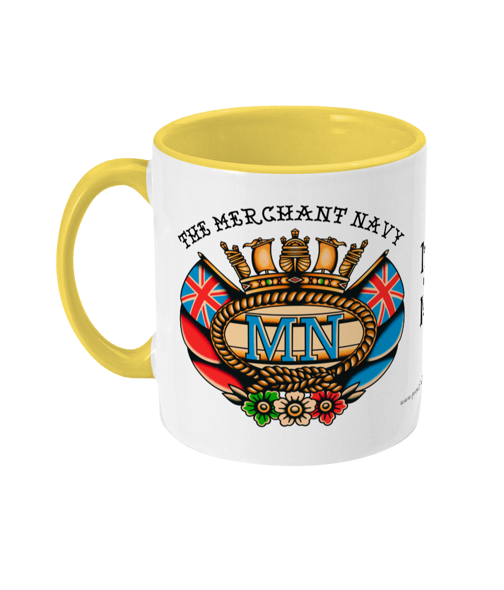 Sailor tattoo mug, British Merchant Navy badge Great Harbour Gifts