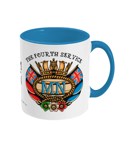 Sailor tattoo mug, British Merchant Navy badge Great Harbour Gifts