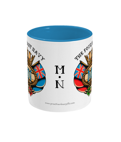 Sailor tattoo mug, British Merchant Navy badge Great Harbour Gifts