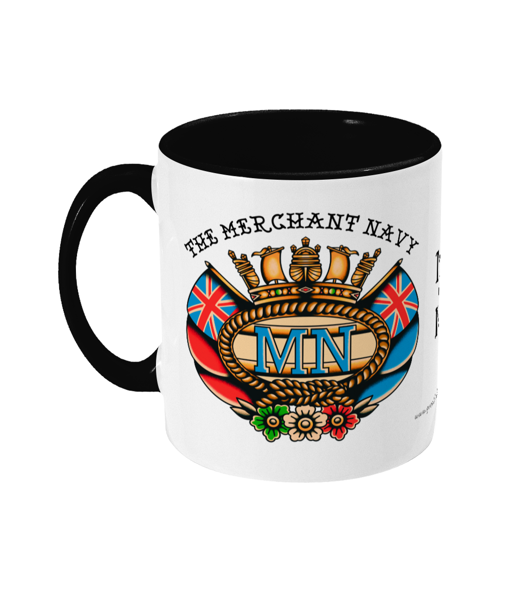 Sailor tattoo mug, British Merchant Navy badge Great Harbour Gifts
