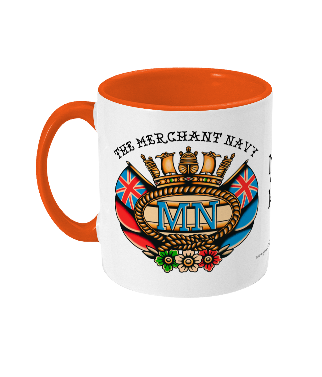 Sailor tattoo mug, British Merchant Navy badge Great Harbour Gifts