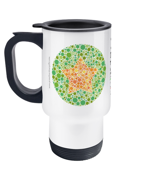 Travel Mug, Ishihara colour blindness eyesight test (ENG1 seafarer medical) Great Harbour Gifts