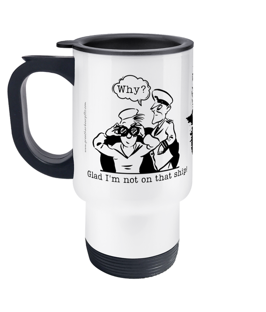 Travel Mug, (Merchant Navy cartoon) Great Harbour Gifts