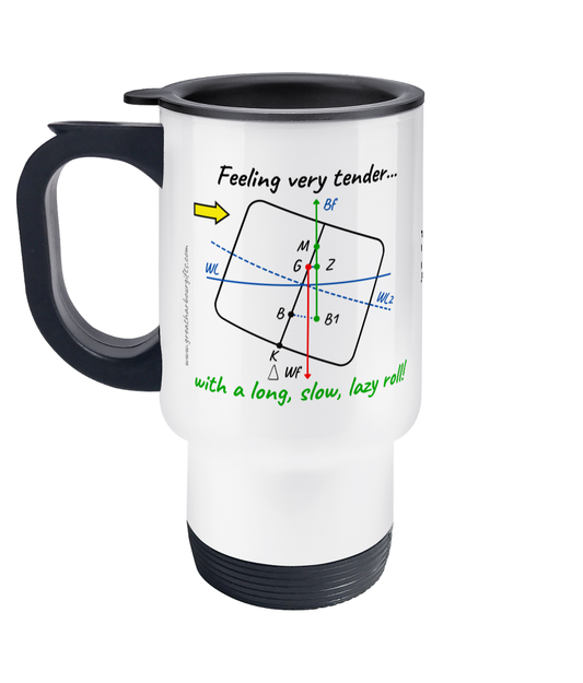Travel Mug, (Ship stability tender stiff ship) Great Harbour Gifts