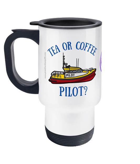 Travel Mug, tea or coffee pilot! (Marine pilot) Great Harbour Gifts