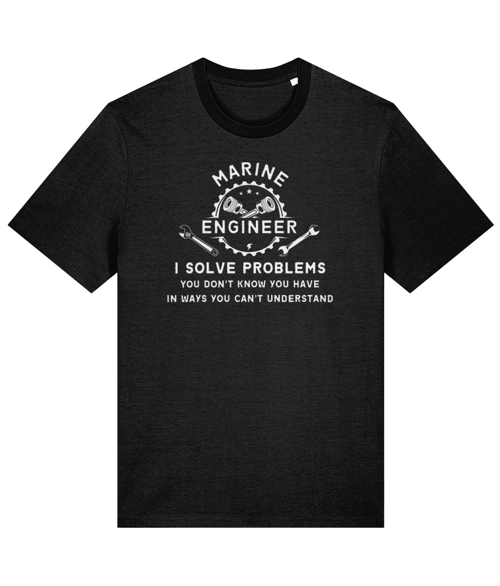 Organic cotton unisex t-shirt ( Marine engineer problem solver)