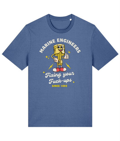 Organic cotton unisex t-shirt (Marine engineers, fixing your fuck-ups since 1803)