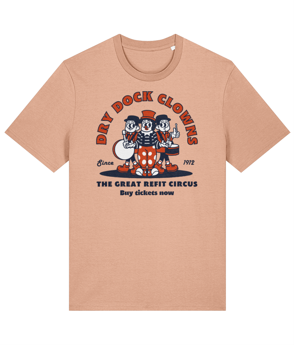 Organic cotton unisex t-shirt (Dry dock clowns)