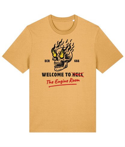 Organic cotton unisex t-shirt, Welcome to hell (The engine room)
