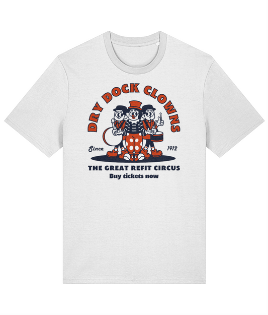 Organic cotton unisex t-shirt (Dry dock clowns)
