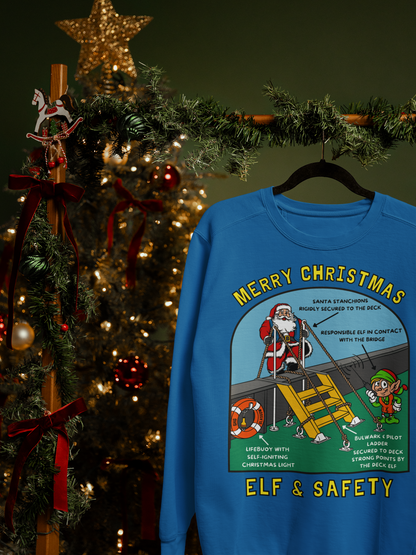 Ring-spun cotton unisex sweatshirt (Santa Boarding arrangements)