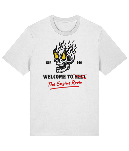 Organic cotton unisex t-shirt, Welcome to hell (The engine room)