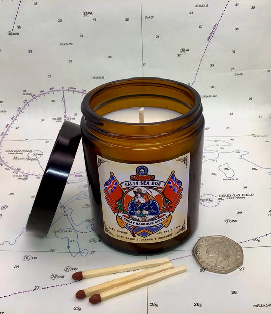 130g soy wax candle (Salty sea dog)