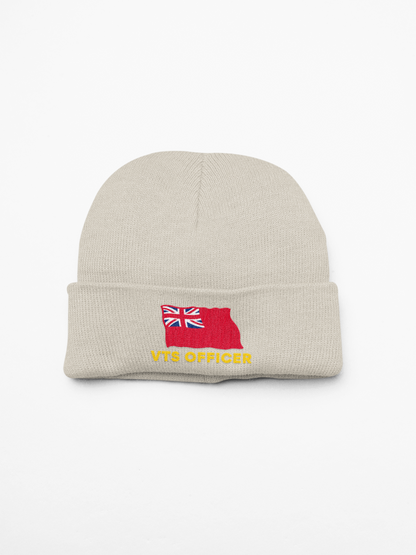 Cuffed Beanie (British Merchant Navy red ensign 'VTS Officer')