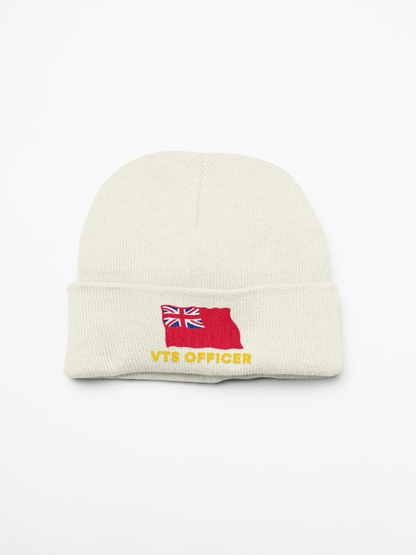 Cuffed Beanie (British Merchant Navy red ensign 'VTS Officer')