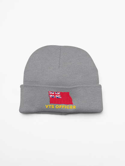 Cuffed Beanie (British Merchant Navy red ensign 'VTS Officer')