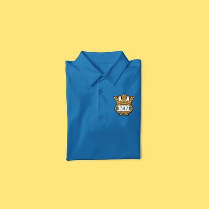 Unisex cotton polo shirt - embroidered (Merchant Navy crest)