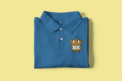 Female fitted organic cotton polo shirt (Embroidered Merchant Navy Badge)
