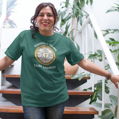 Organic cotton unisex t-shirt, Chief Engineer (Engine room telegraph)
