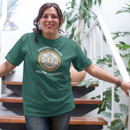 Organic cotton unisex t-shirt, Marine Engineer (Engine room telegraph)