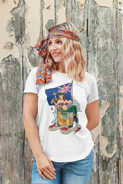Organic cotton unisex t-shirt, Royal Fleet Auxiliary (RFA) mermaid