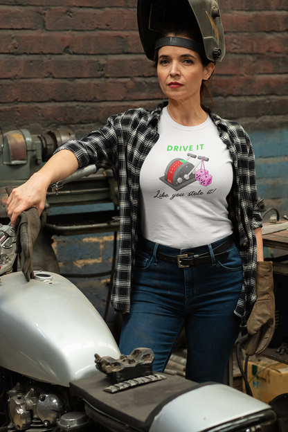 Organic cotton unisex t-shirt (Drive it like you stole it!)